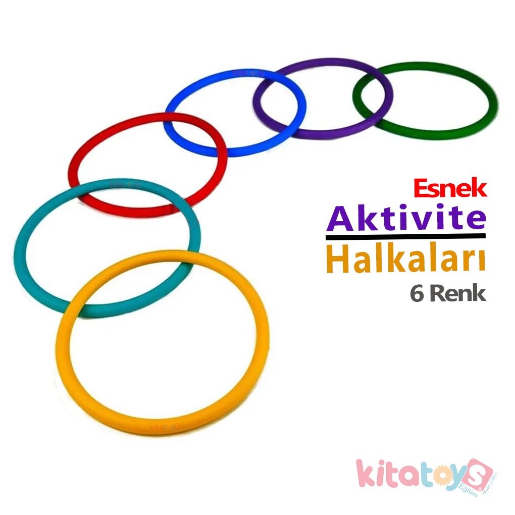 Aktivite Halkaları Esnek 6 Renk (Plastik Eğitici Çemberler)