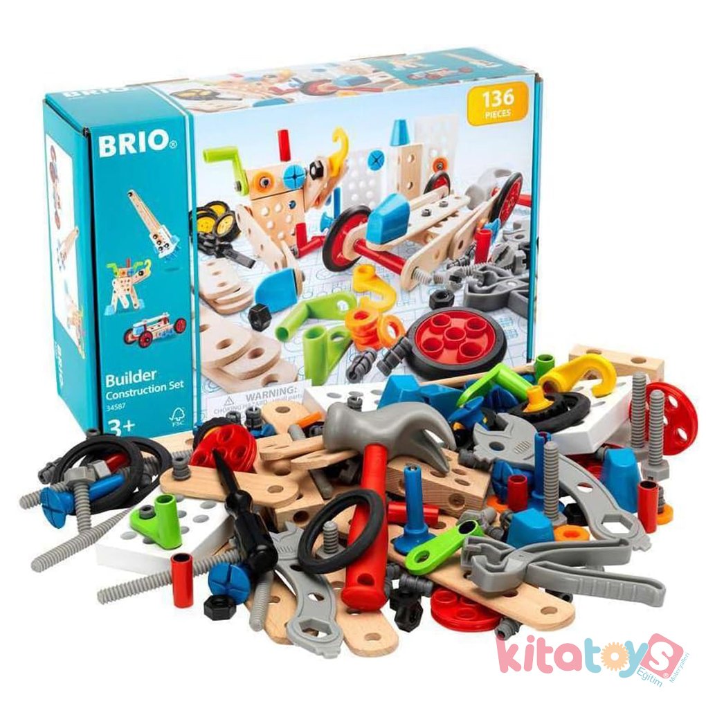 Brio Yapım Seti 136 Parça (Mühendis Dıy STEM ) 34587 Sök-Tak İnşaatçı Lego