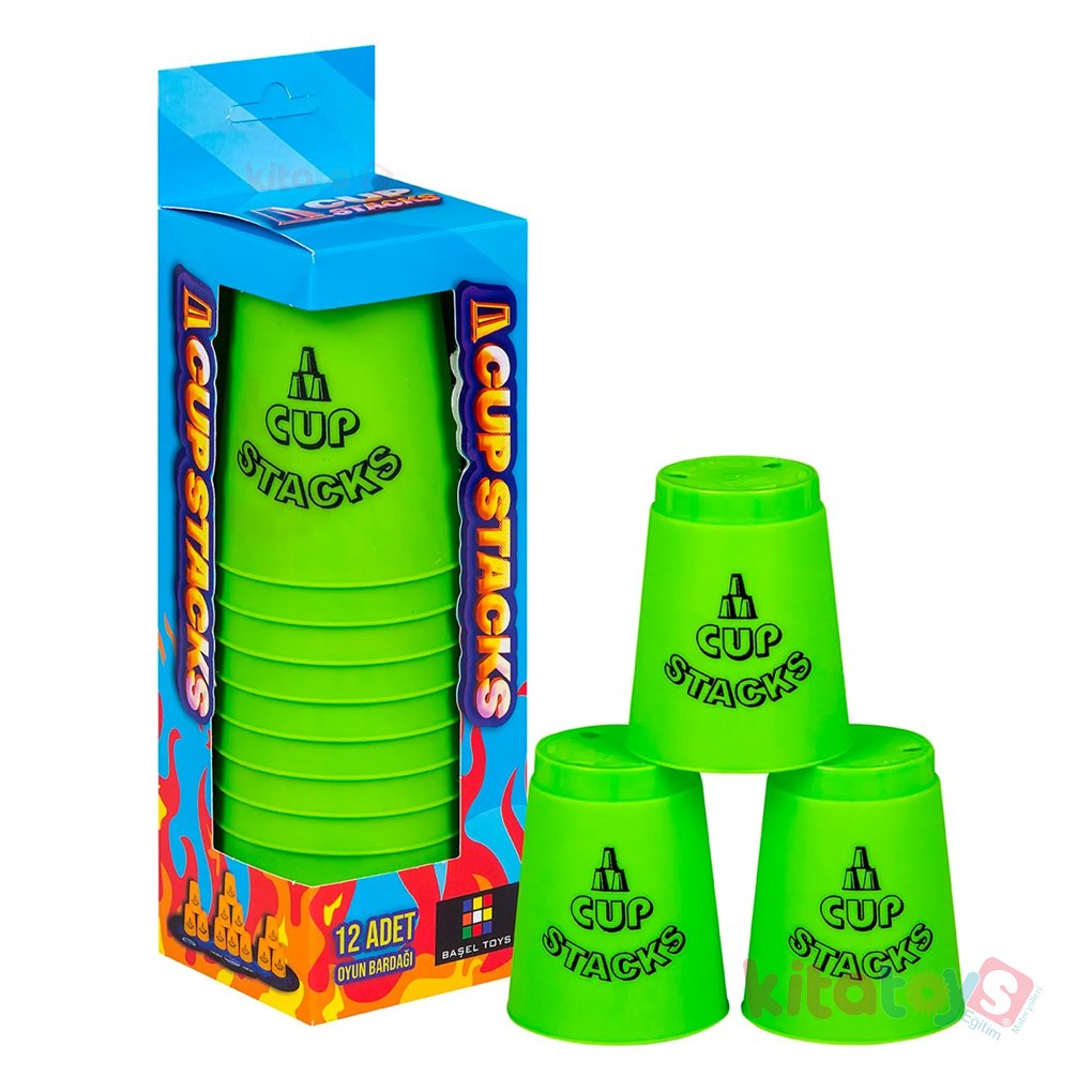 Cup Stacks 12'Li Bardak (Hızlı Bardaklar Oyunu) Ritim Bardağı