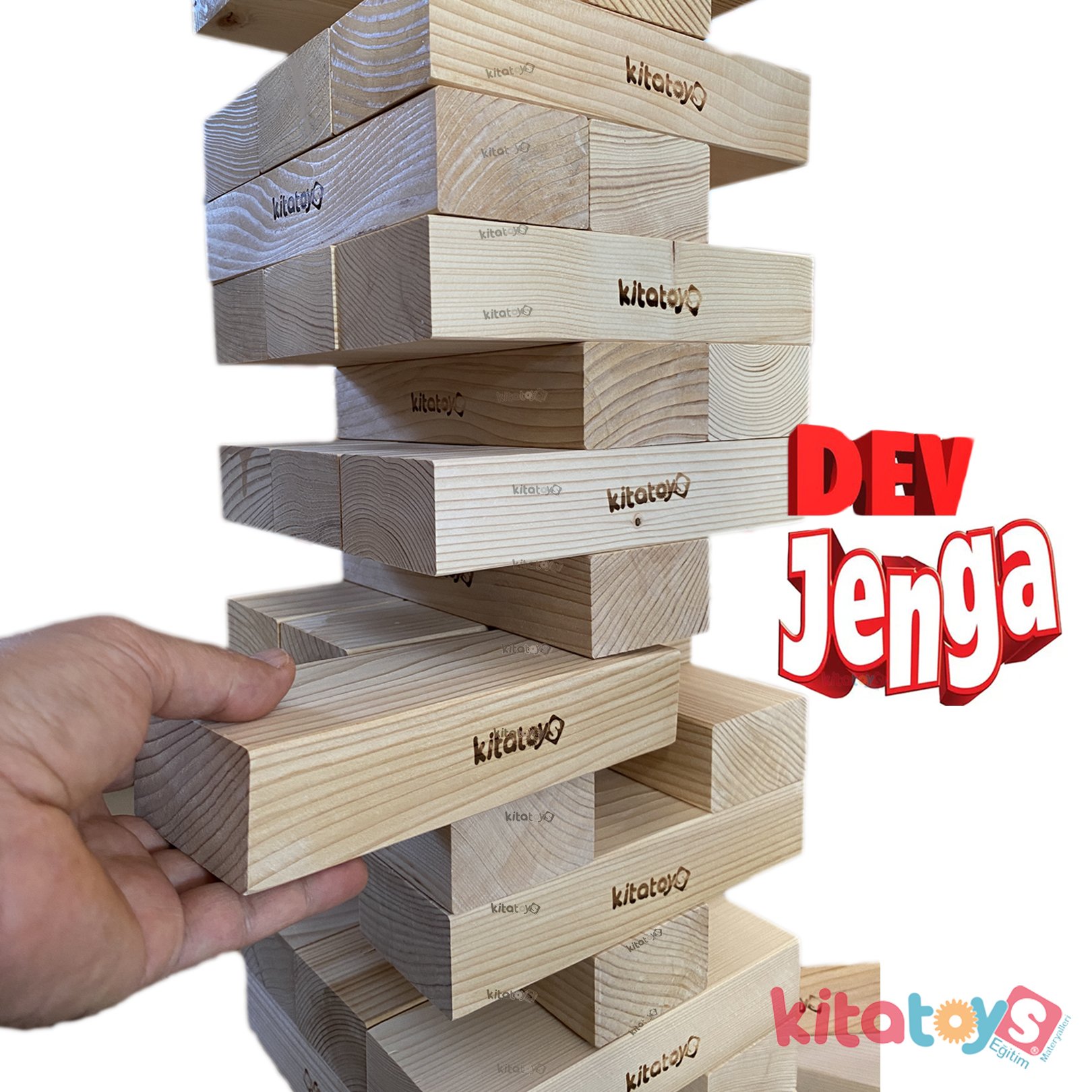 DEV Jenga Blokları JG5 (Ahşap Büyük Boy Denge Oyunu) Jumbo