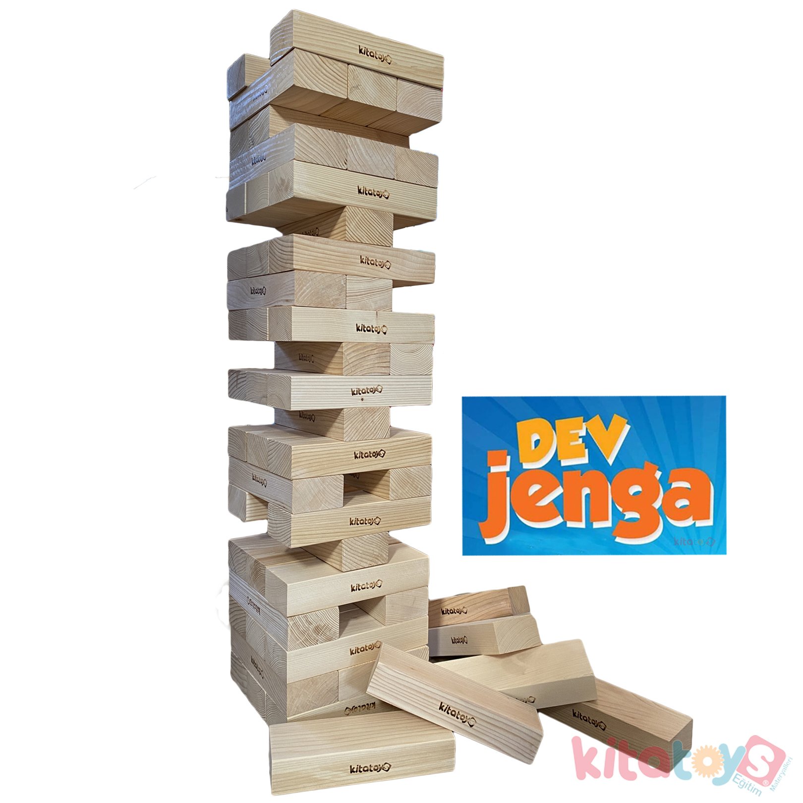 DEVASA Jenga Blokları JG6 Ahşap Büyük Boy Denge